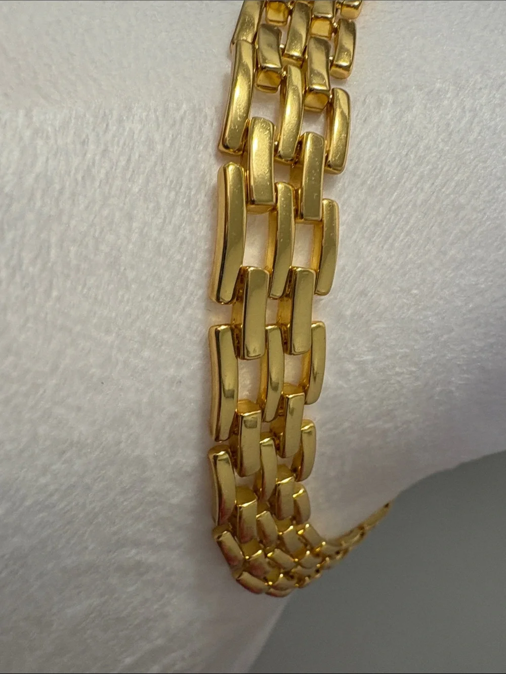 J. Crew Triple-Row Gold Link Choker Necklace